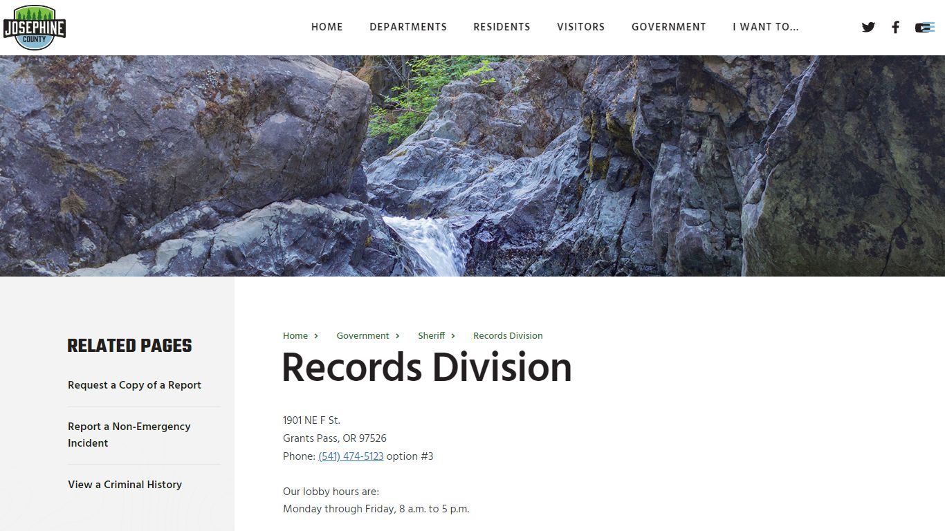 Records Division - Josephine County, Oregon