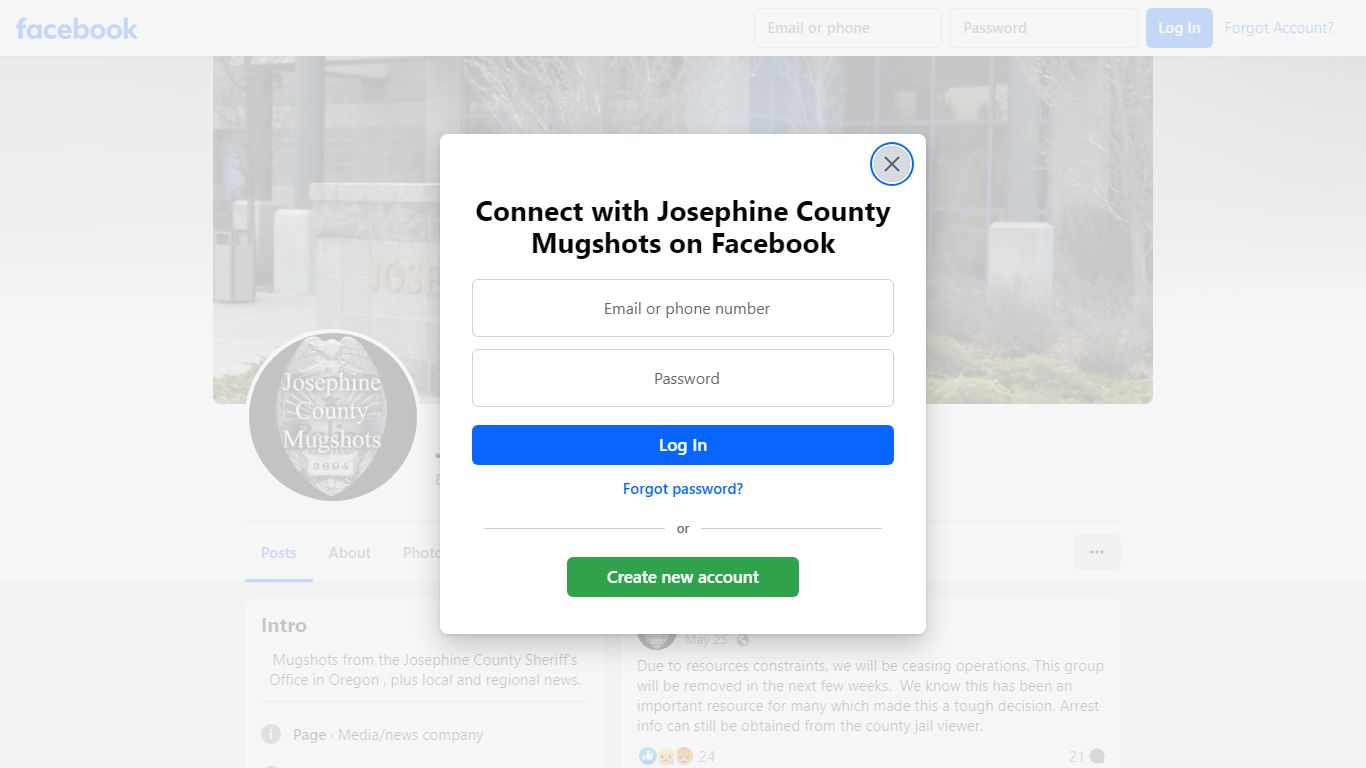 Josephine County Mugshots - Facebook